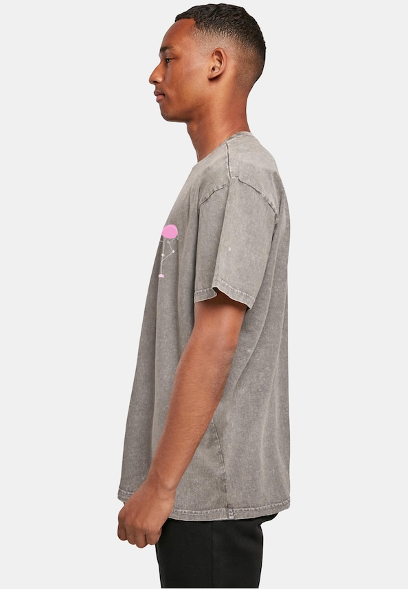 Flamingo Acid Washed Heavy Oversized Tee-2