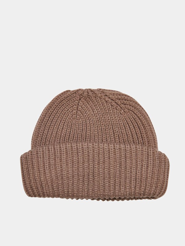 KA223-008-13 Signature Fisherman Beanie dark taupe-1