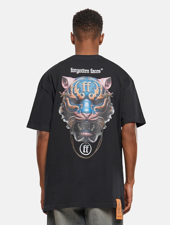 Forgotten Faces Ancient Tiger Mask Oversize T-Shirts-1