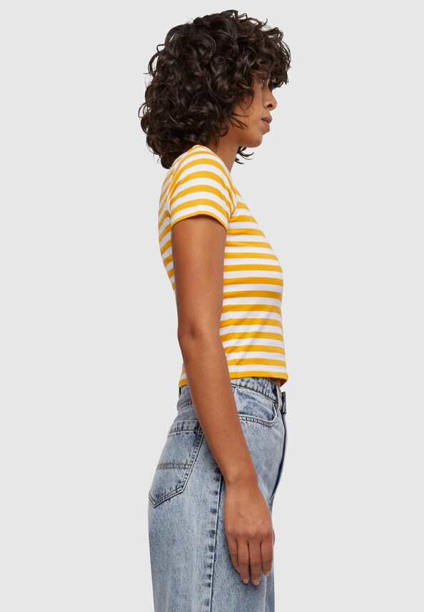 Ladies Short Striped Tee-3