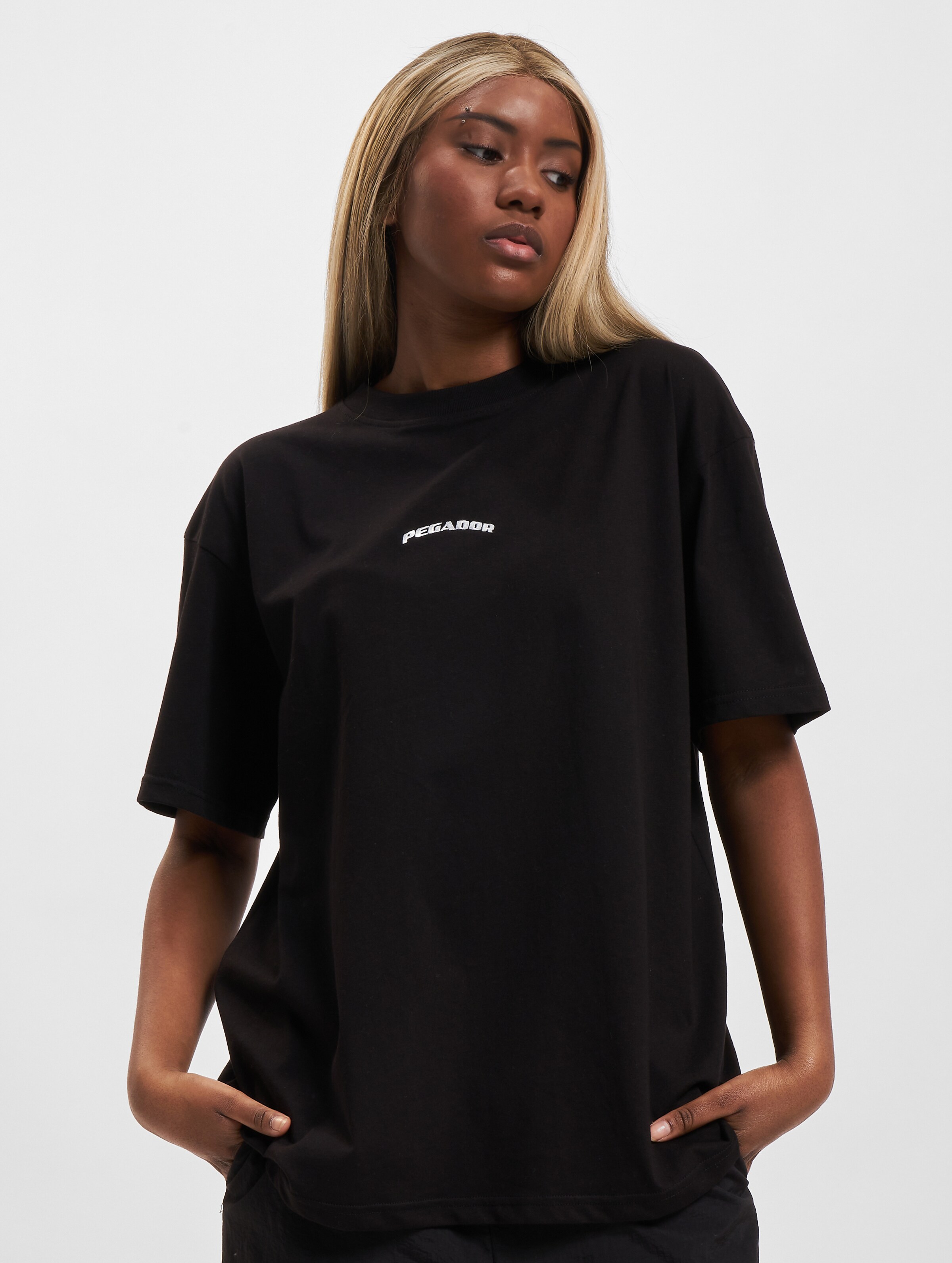 PEGADOR Pegador Tottenham Logo Oversized T-Shirt Vrouwen op kleur zwart, Maat L