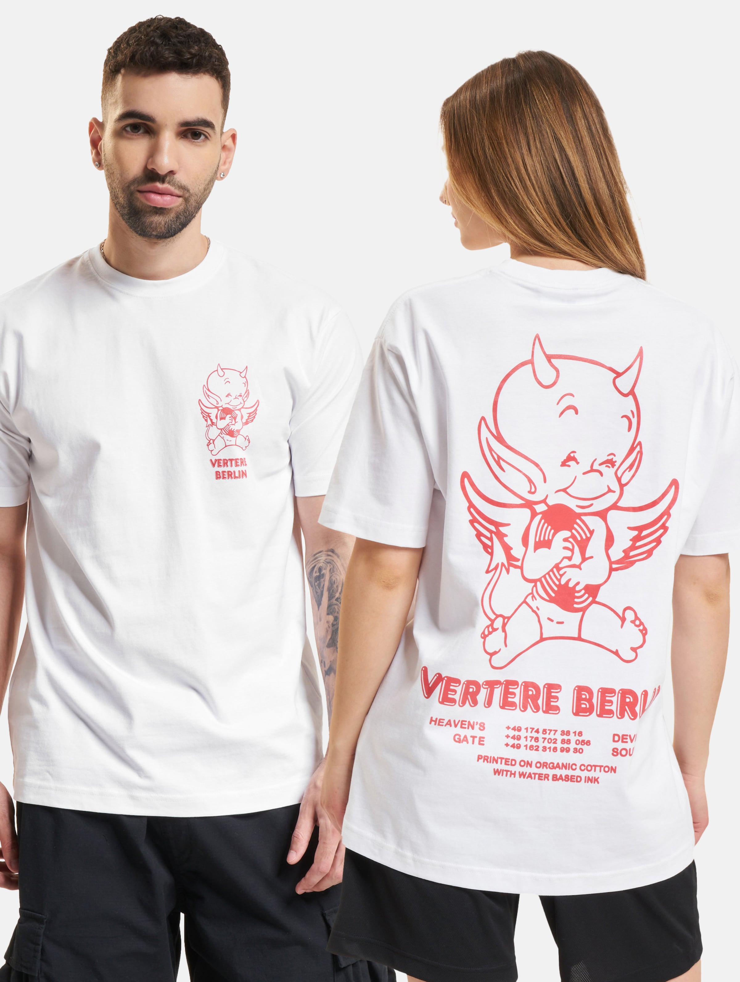 Vertere Berlin Devil's Sound T-Shirt Frauen,Männer,Unisex op kleur wit, Maat M