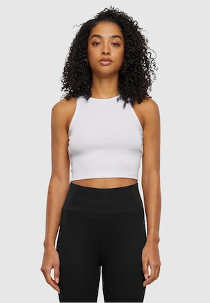 Ladies Organic Cropped Rib Top