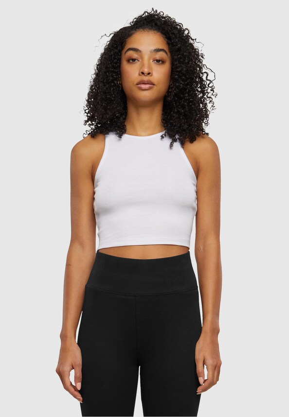 Ladies Organic Cropped Rib Top-0
