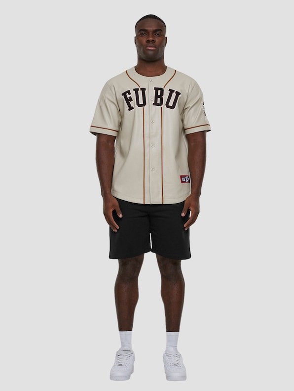 FUBU College Leather Baseball Jersey-2