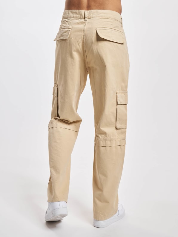 Dropsize Loose Fit Cargo Pants Cream-1