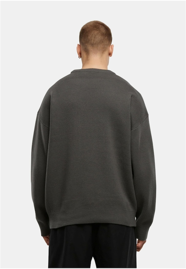 LOGO OVERSIZED KNIT SWEATER-1