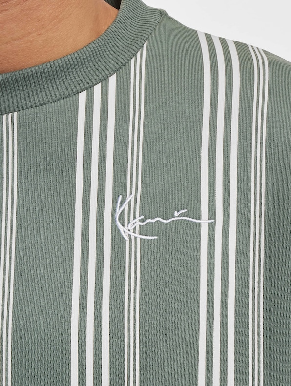 Small Signature Striped Crew-4