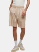 Logo Stitched Linen Shorts-0