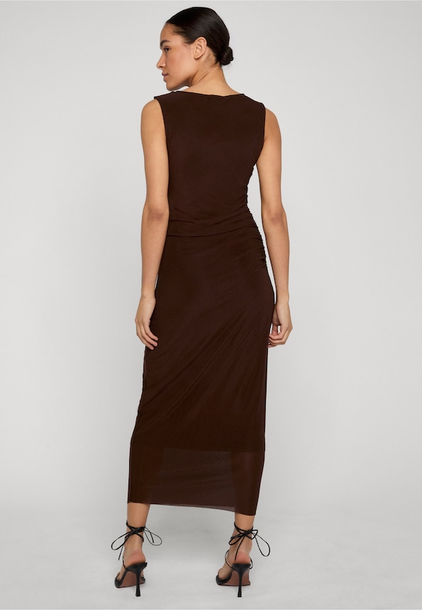Ladies Long Ruffled Mesh -1