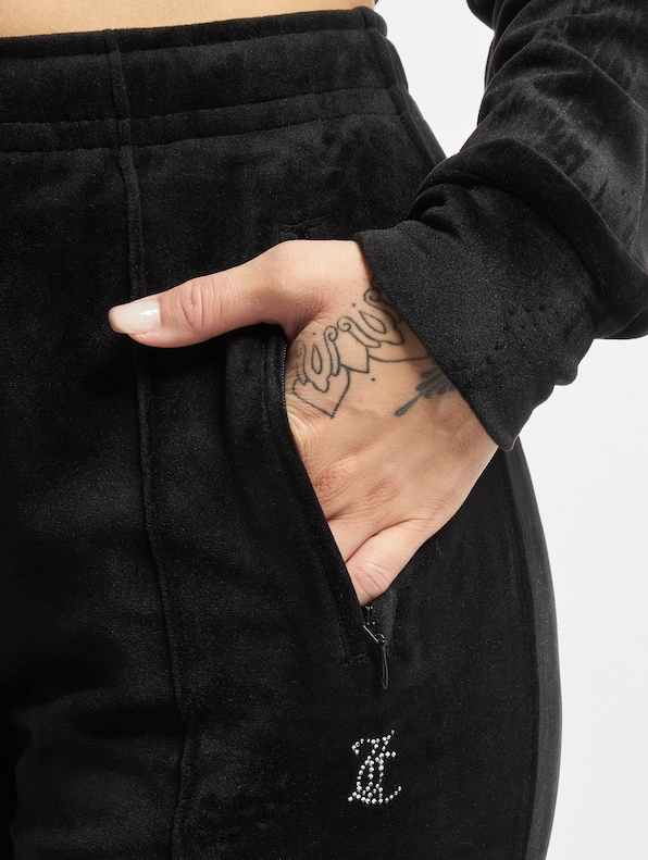 Juicy Couture VELOUR TRACK PANTS WITH DIAMANTE BRANDIN-3