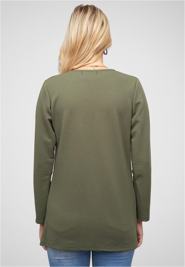 Strickjacke offener ribbed Cardigan-1