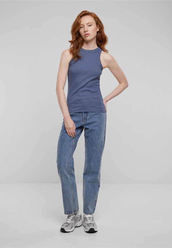 Ladies Racer Back Rib Top-4