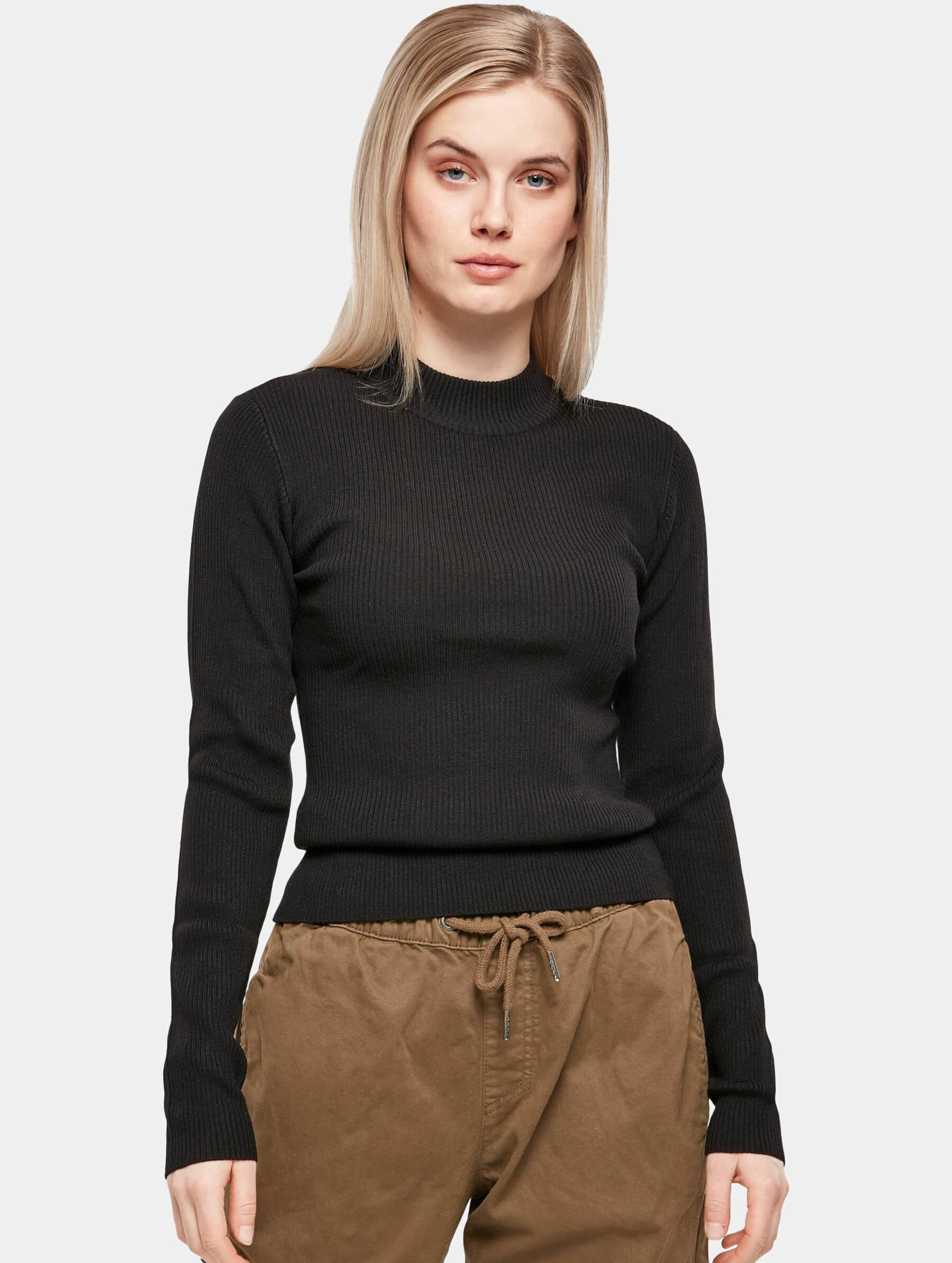 Ladies ribbed turtleneck on sale sweater