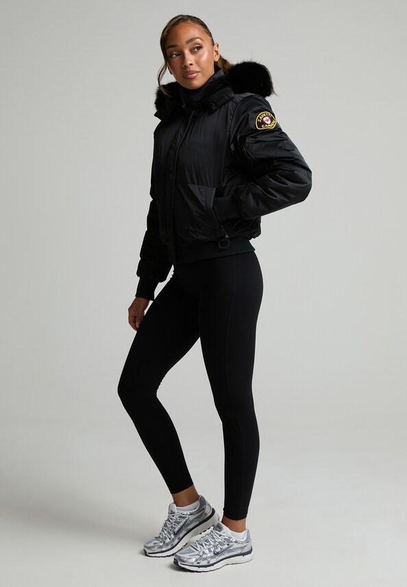 W OLIVIA PLATINUM HOODED BOMBER JACKET-2