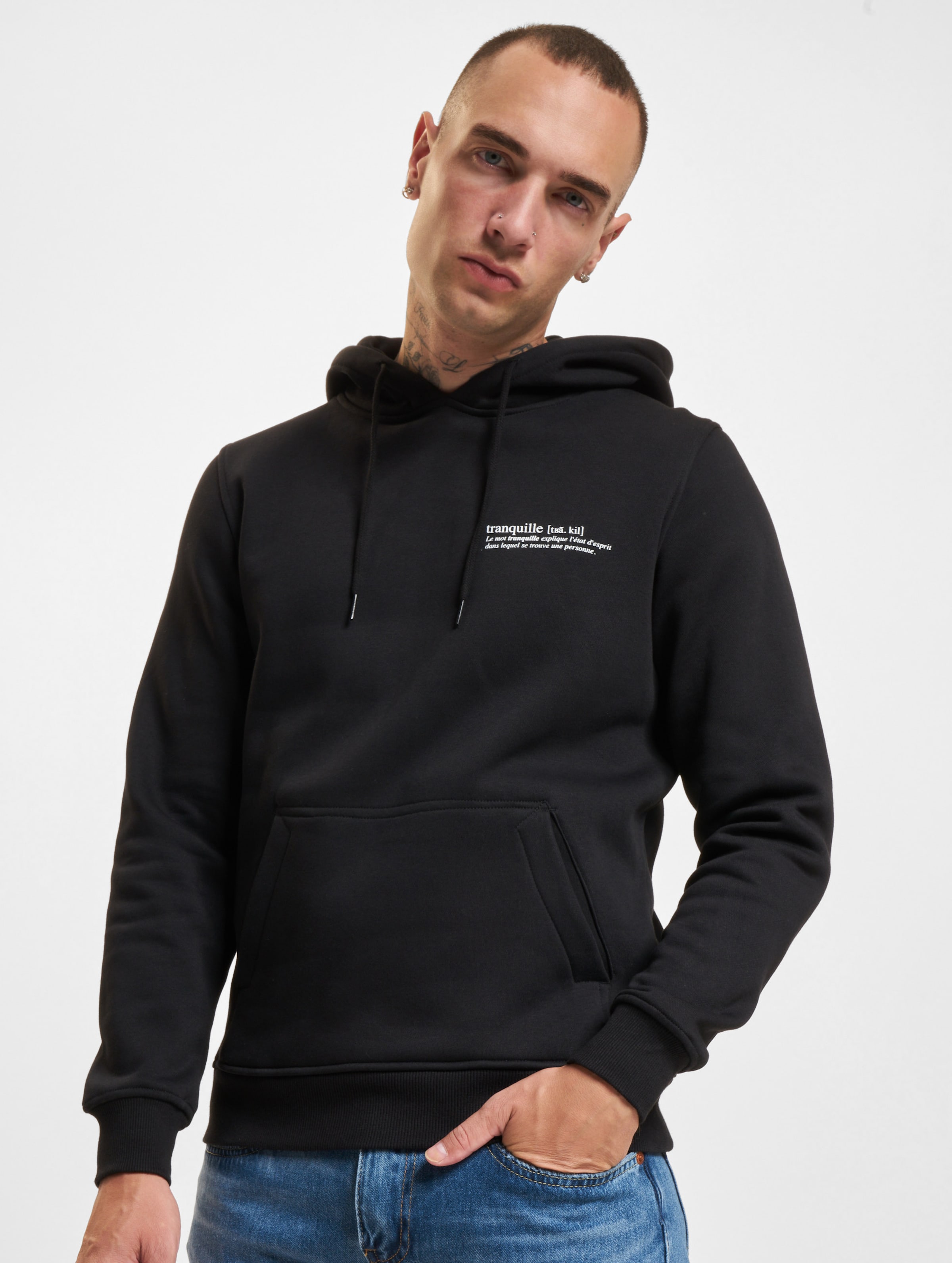 Mister Tee Tranquille Hoodie op kleur zwart, Maat M