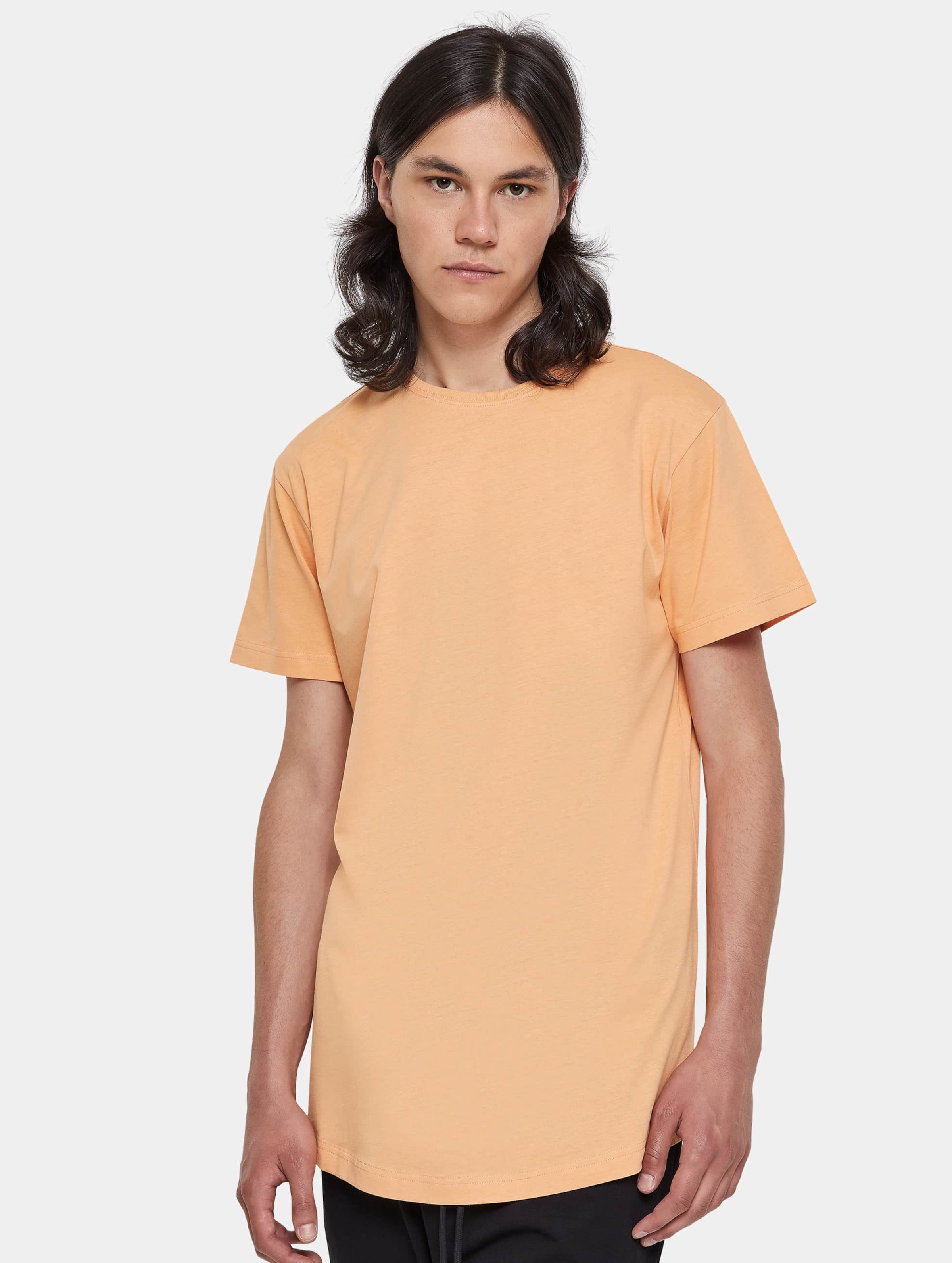 Urban Classics Heren Tshirt -S- Shaped Long Oranje