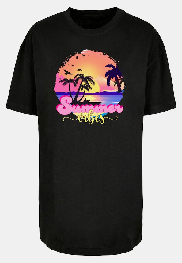 Ladies Summer Vibes Sunset Oversized Boyfriend-2