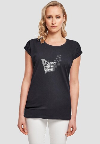 Ladies Its Your Time To Bloom Extended Shoulder Tee