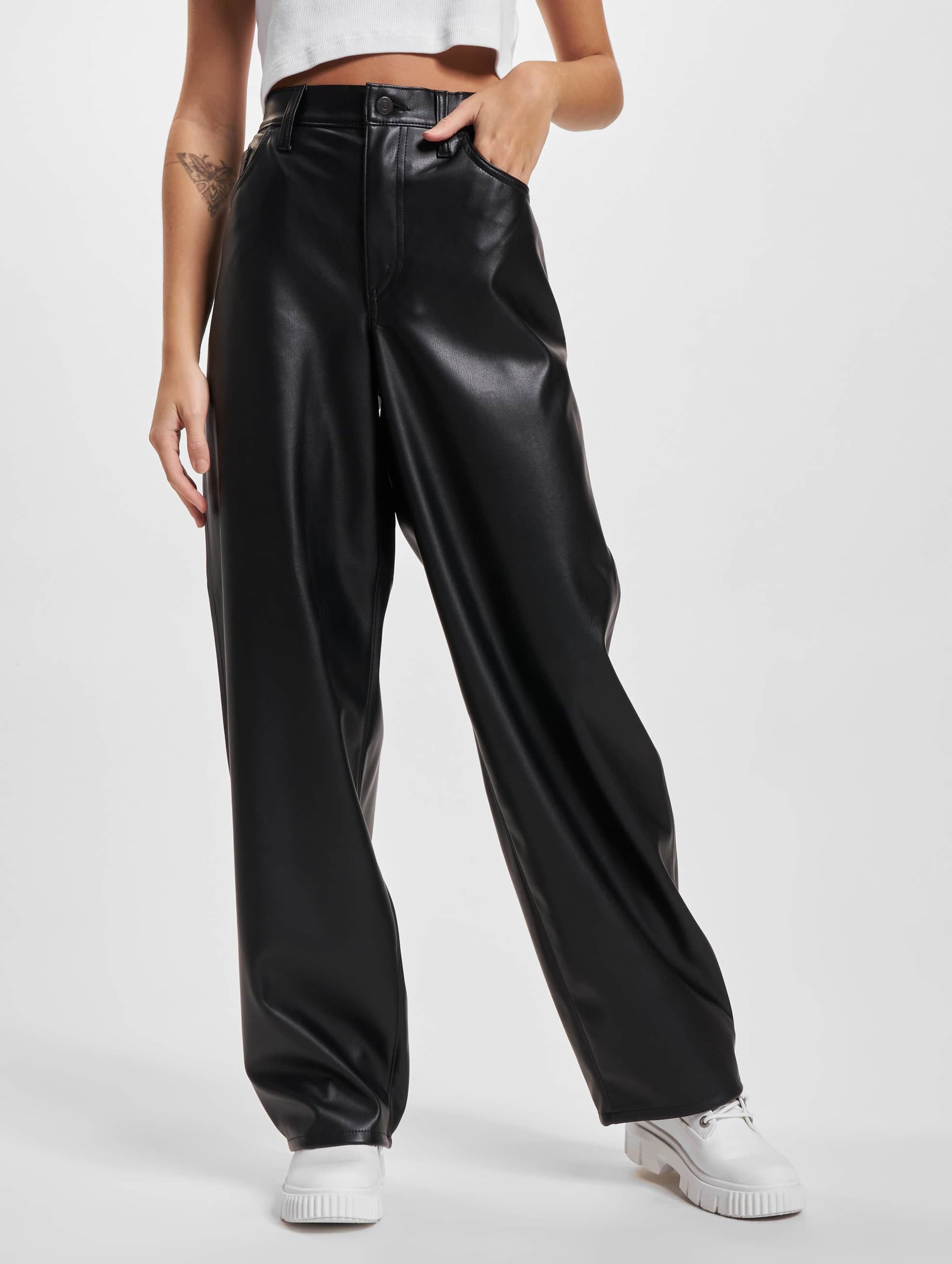Levi's Levi's® Fx Leather Baggy Dad Jeans Vrouwen op kleur zwart, Maat W25_L32