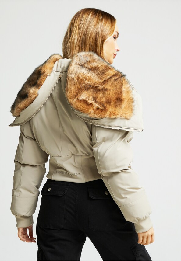 W OSSANI SPLIT HOOD CROP-1