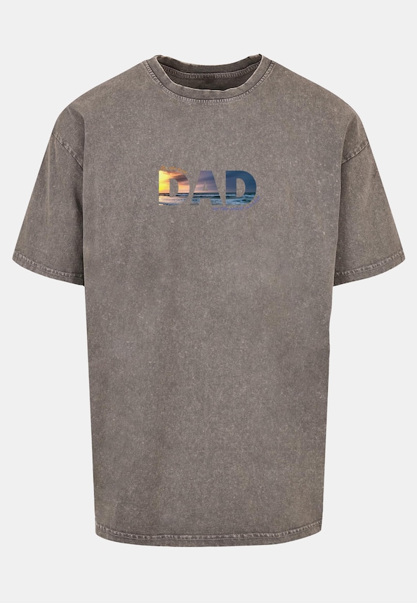 For The Best Dad Acid Washed Heavy Oversized -2