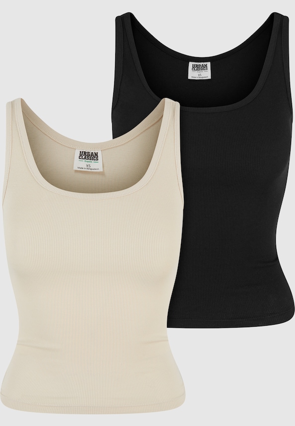 Ladies Organic Basic Rib Top 2-Pack-7