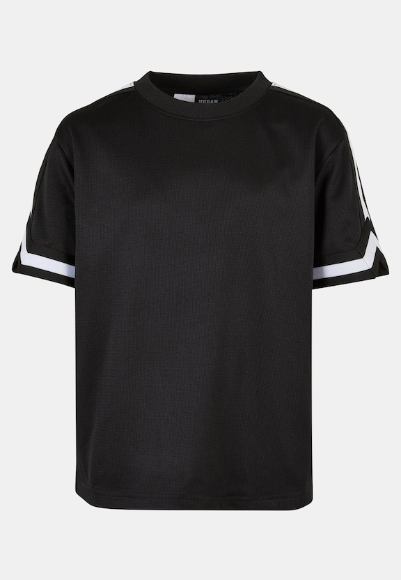 Urban Classics Boys Oversized Stripes Mesh T-Shirt-0
