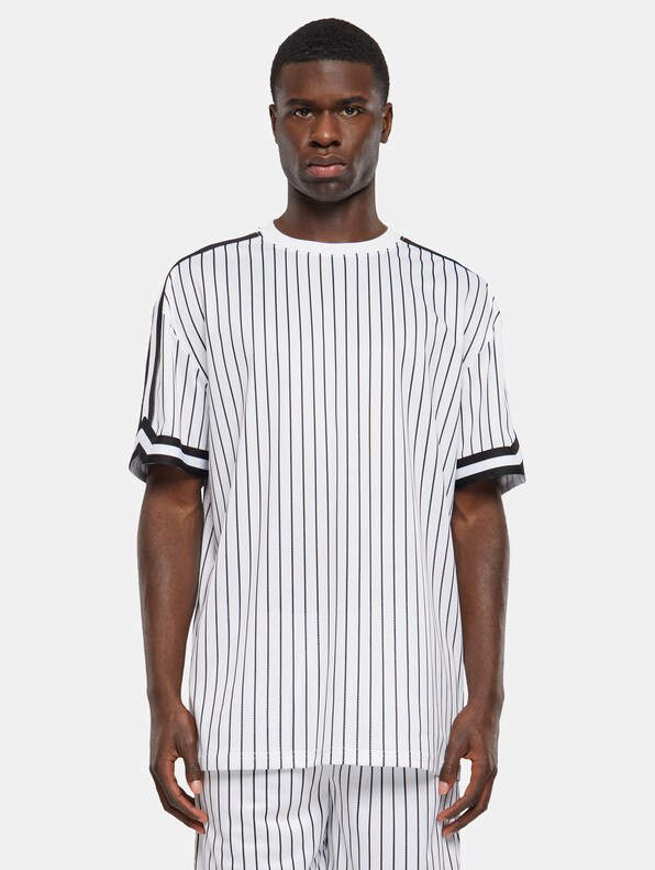 Oversized Striped Mesh-0