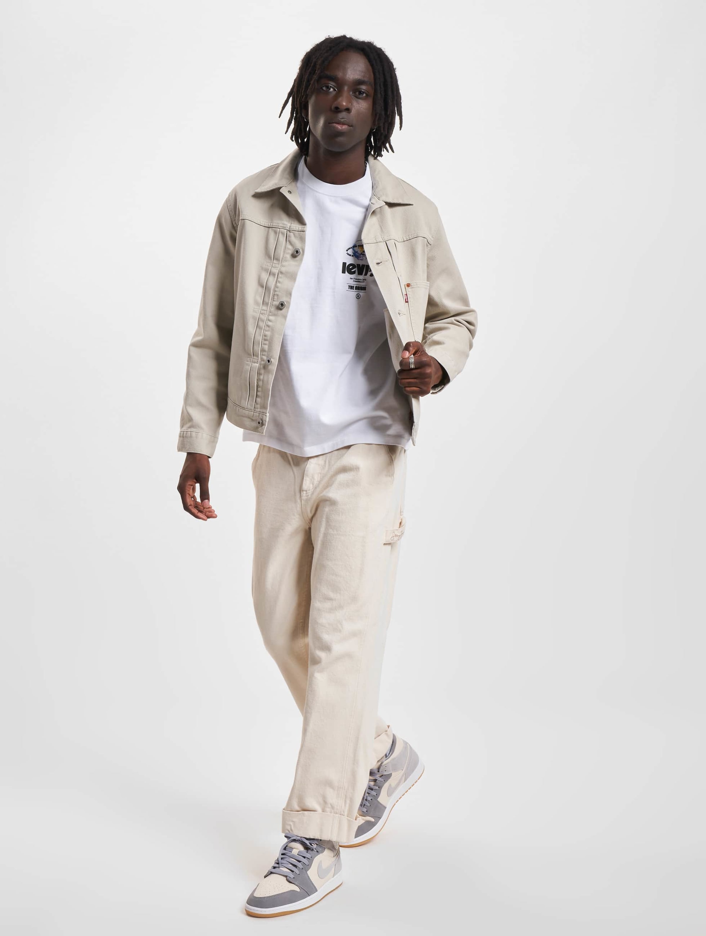 Levi's white denim jacket on sale mens