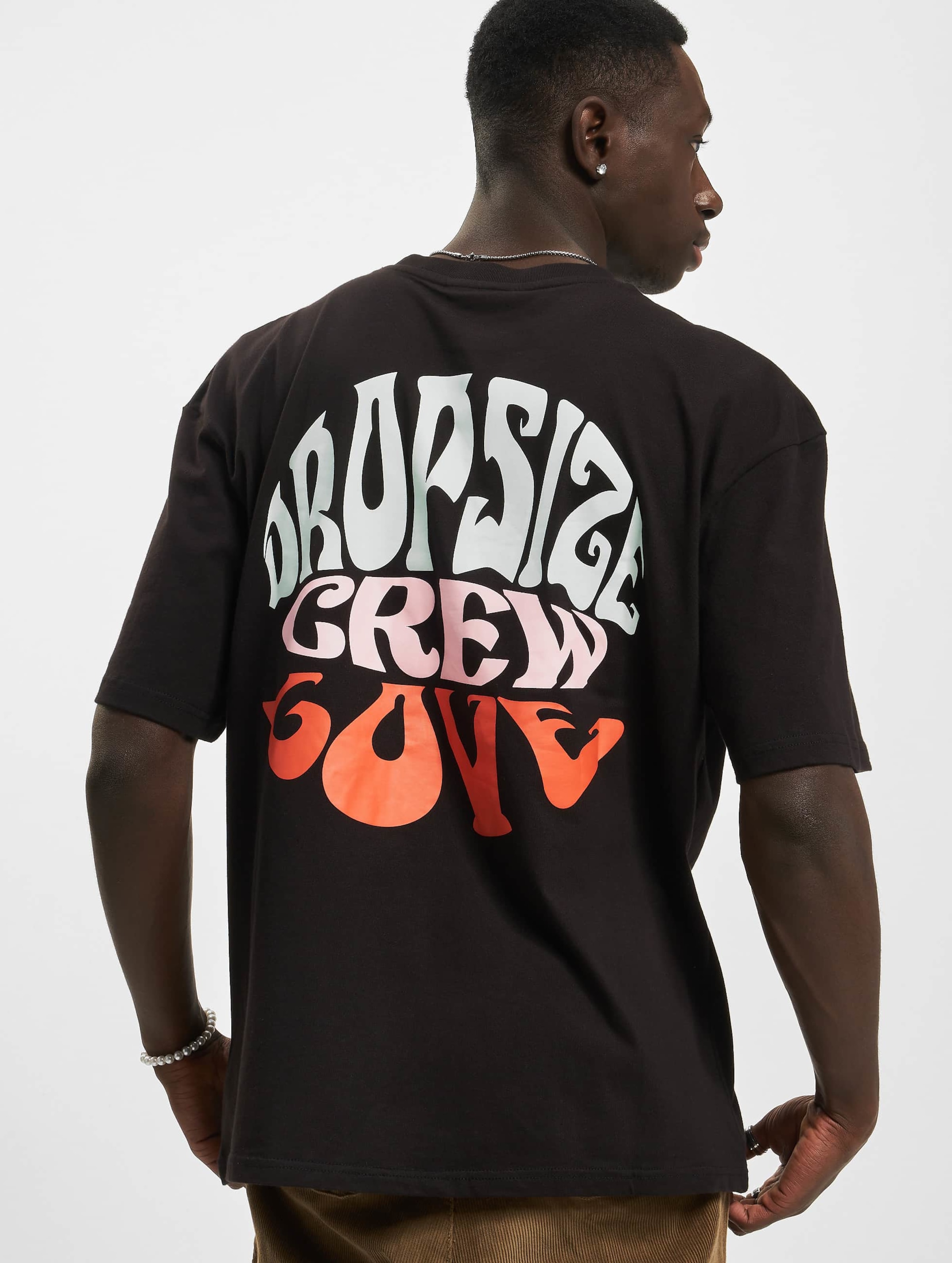 Dropsize Heavy Oversize Love T-Shirt Mannen op kleur zwart, Maat XS
