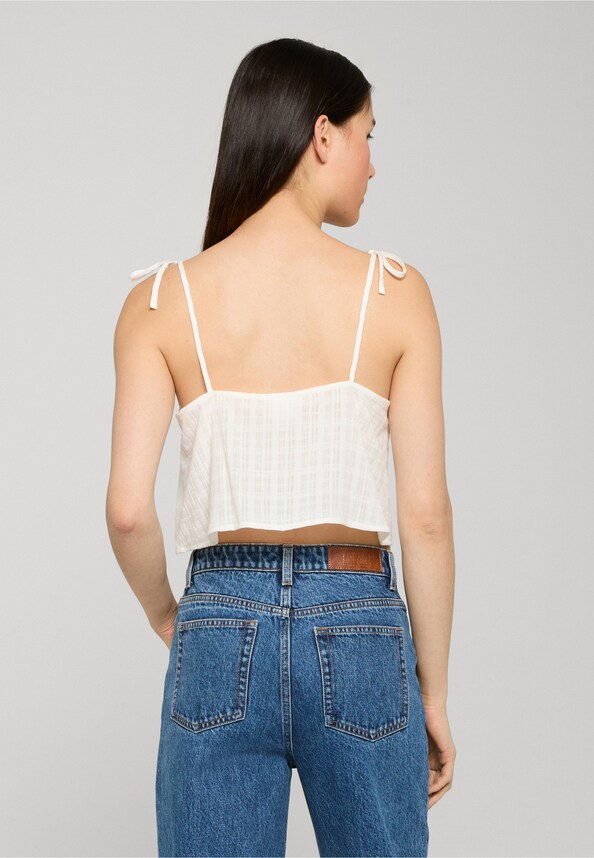 Ladies Light Cotton Cropped Top-1