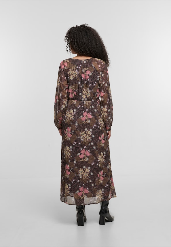 ONLY Damen Midi V-Neck Chiffon-1