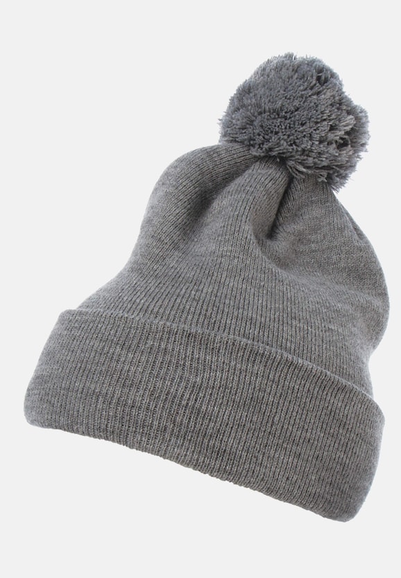 Cuffed Pom Pom Knit Beanie-0