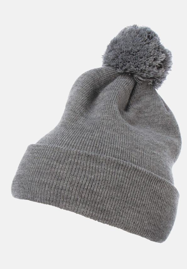 Cuffed Pom Pom Knit Beanie-0