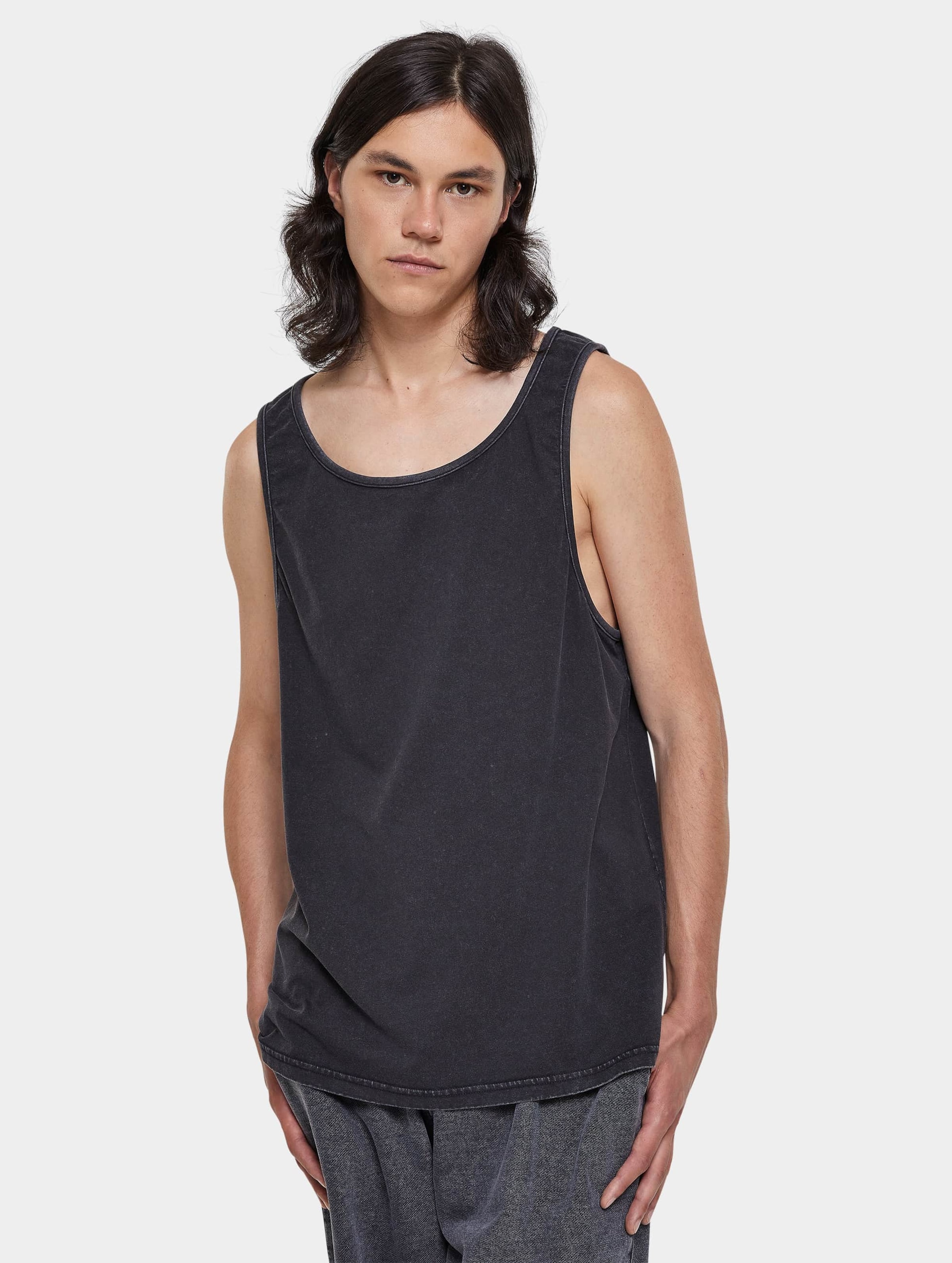 Urban Classics Tanktop -XXL- Heavy Oversized Acid Wash Zwart