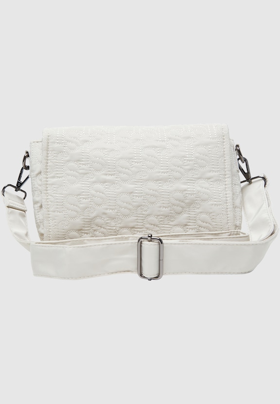 JA223-016-01 Monogram Logo Quilted Cross Shoulder Bag beige-1