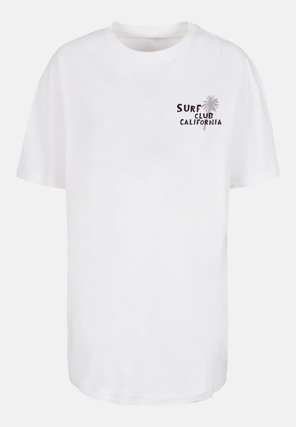 Merchcode Ladies Surf Club California Oversized Tee-4