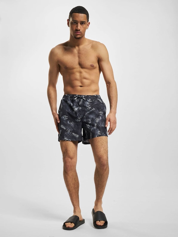 Only & Sons Ted Life Leafes Swim Trunks Dark-6