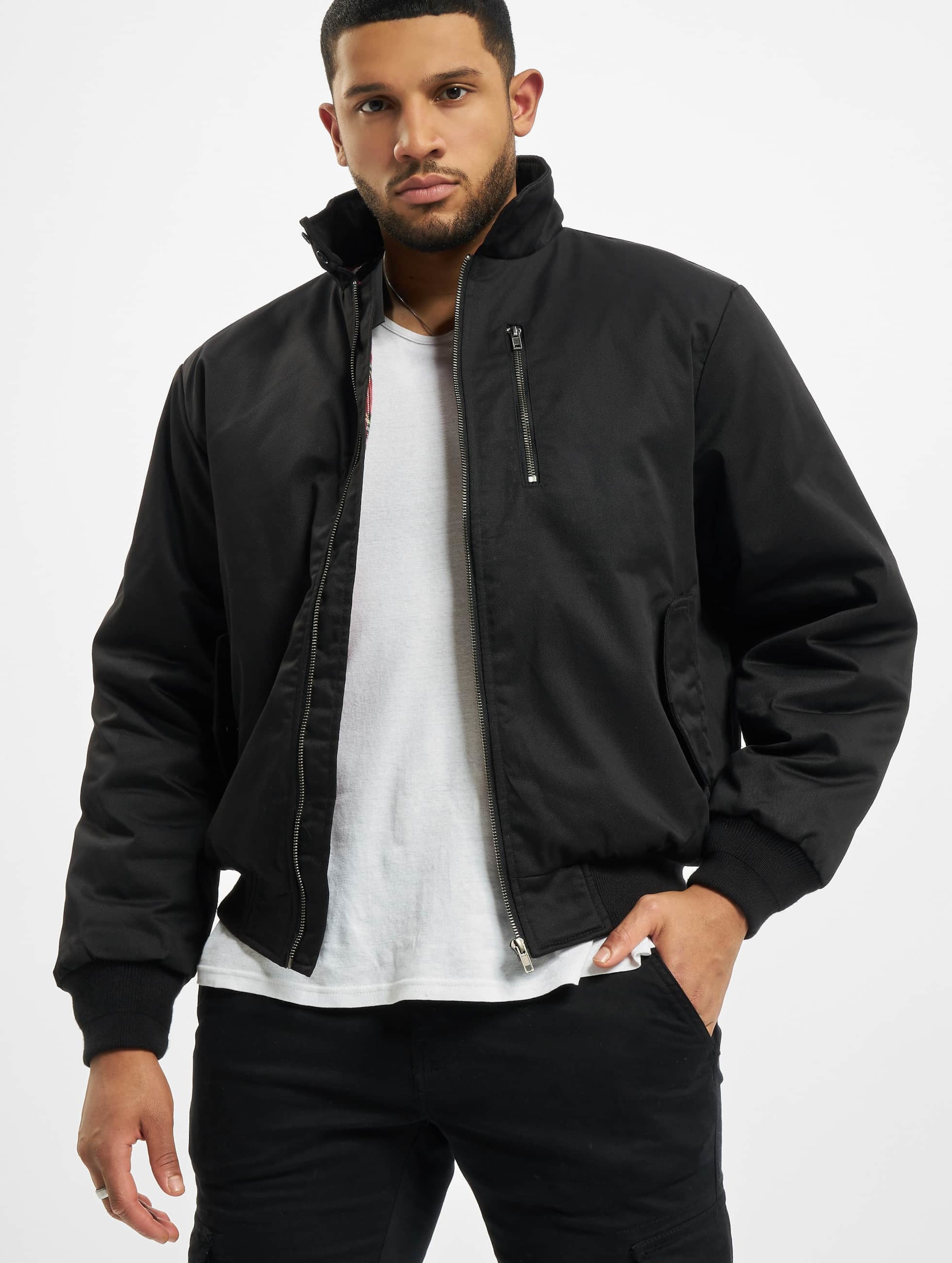 Urban Classics Bomber jacket -L- Lord Canterbury Winter black 3XL Zwart