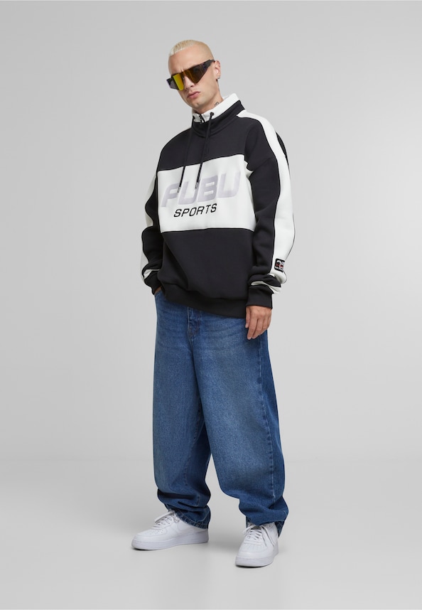 Fubu Corporate Sprts Zip Hooded Check Sweatshirt-2