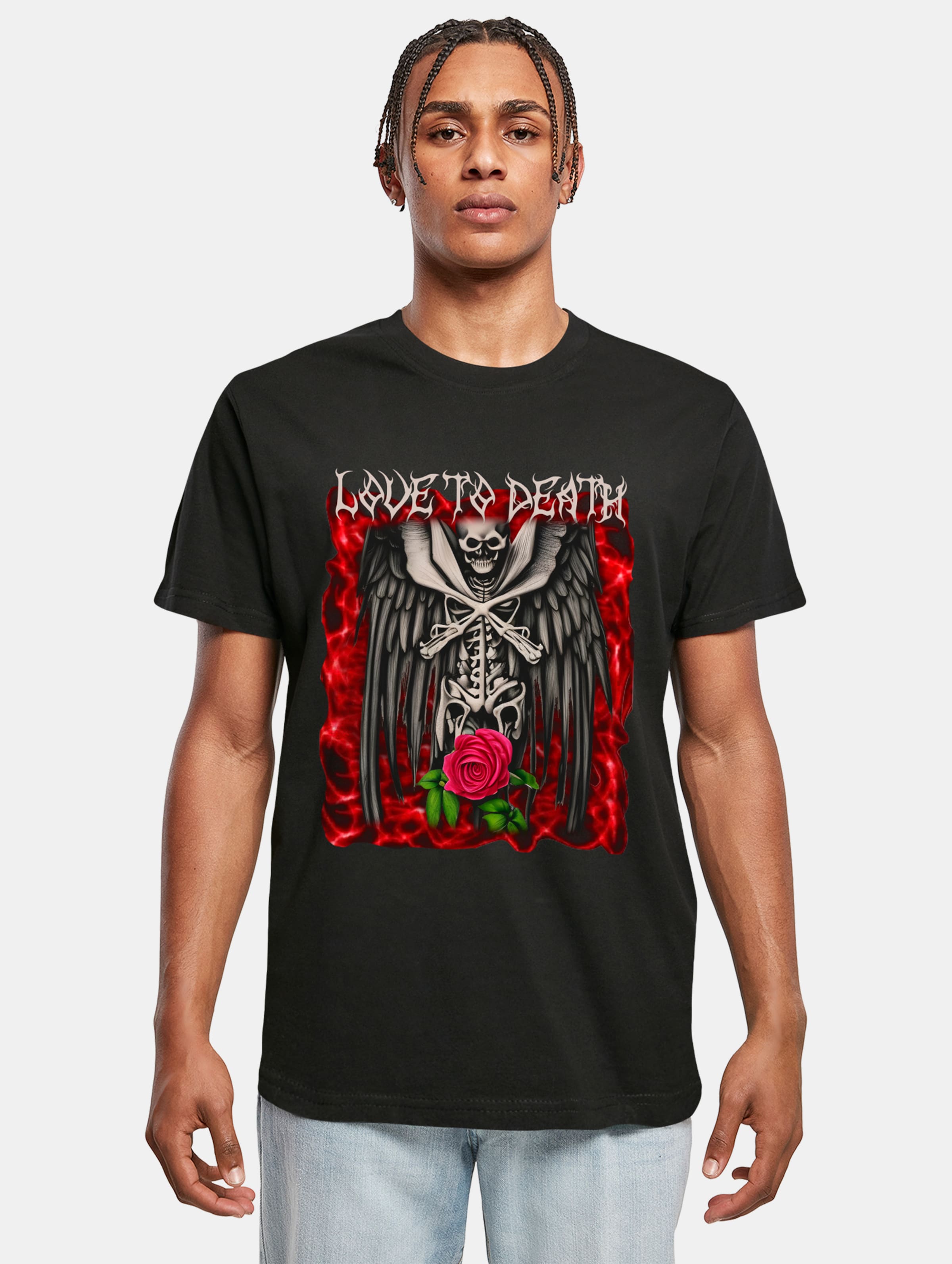Mister Tee Heren Tshirt -M- Love To Death Zwart