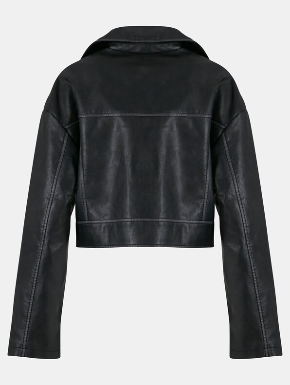 Urban Classics Ladies Vintage Leather Jacket-5