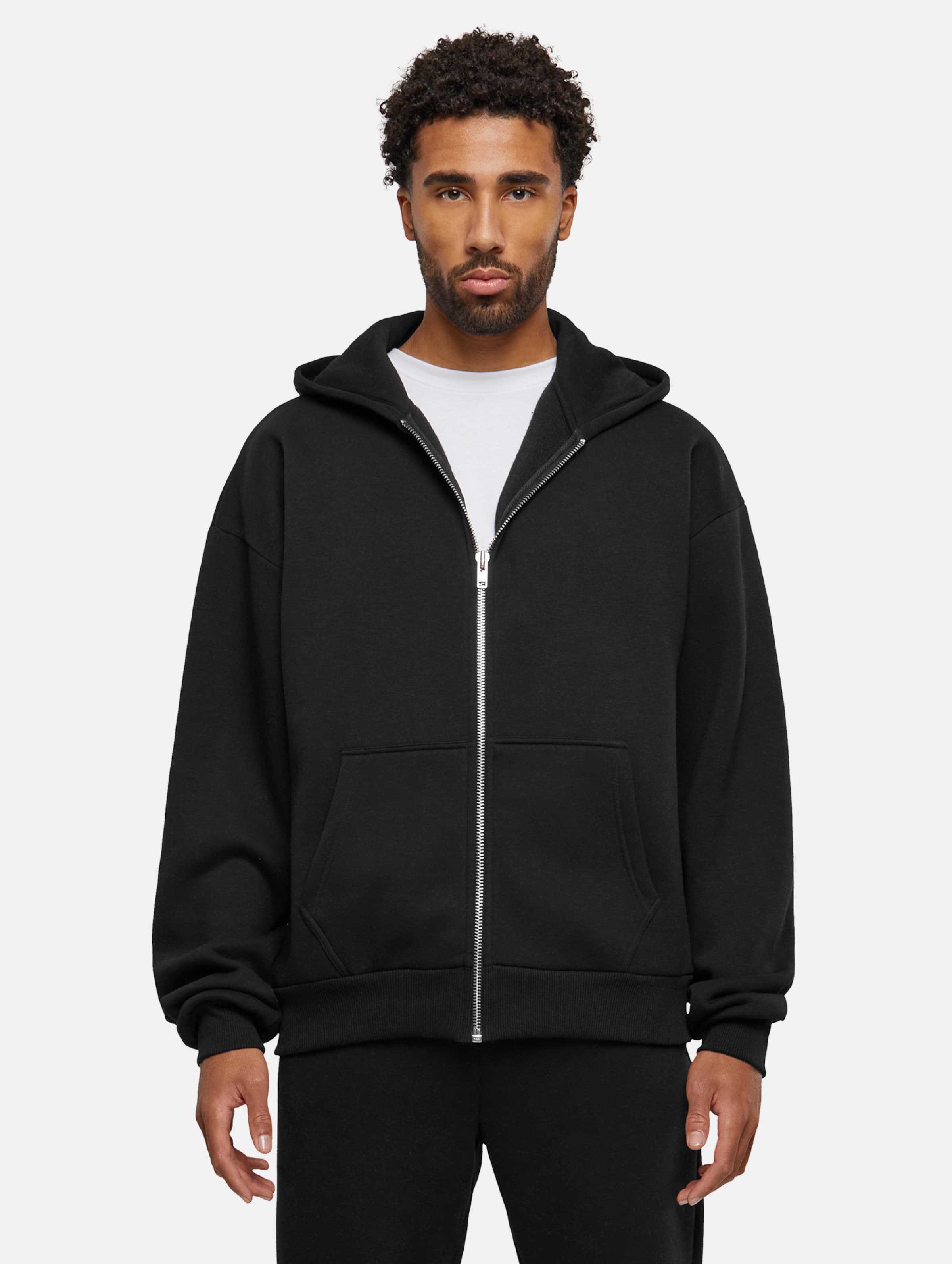 Prohibited Oversized Zip Hoodies Männer,Unisex op kleur zwart, Maat XL