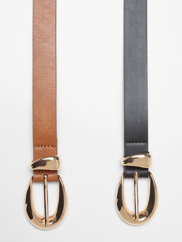 Chunky Buckle Loop Synthetic Leather 2 Pack-1