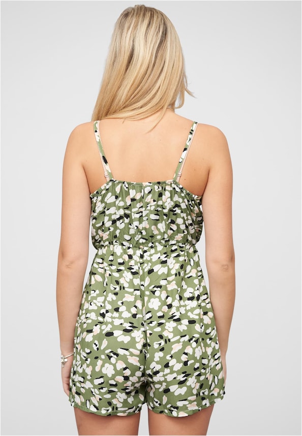 Viskose Jumpsuit mit Animal Print und Wickeloptik-1