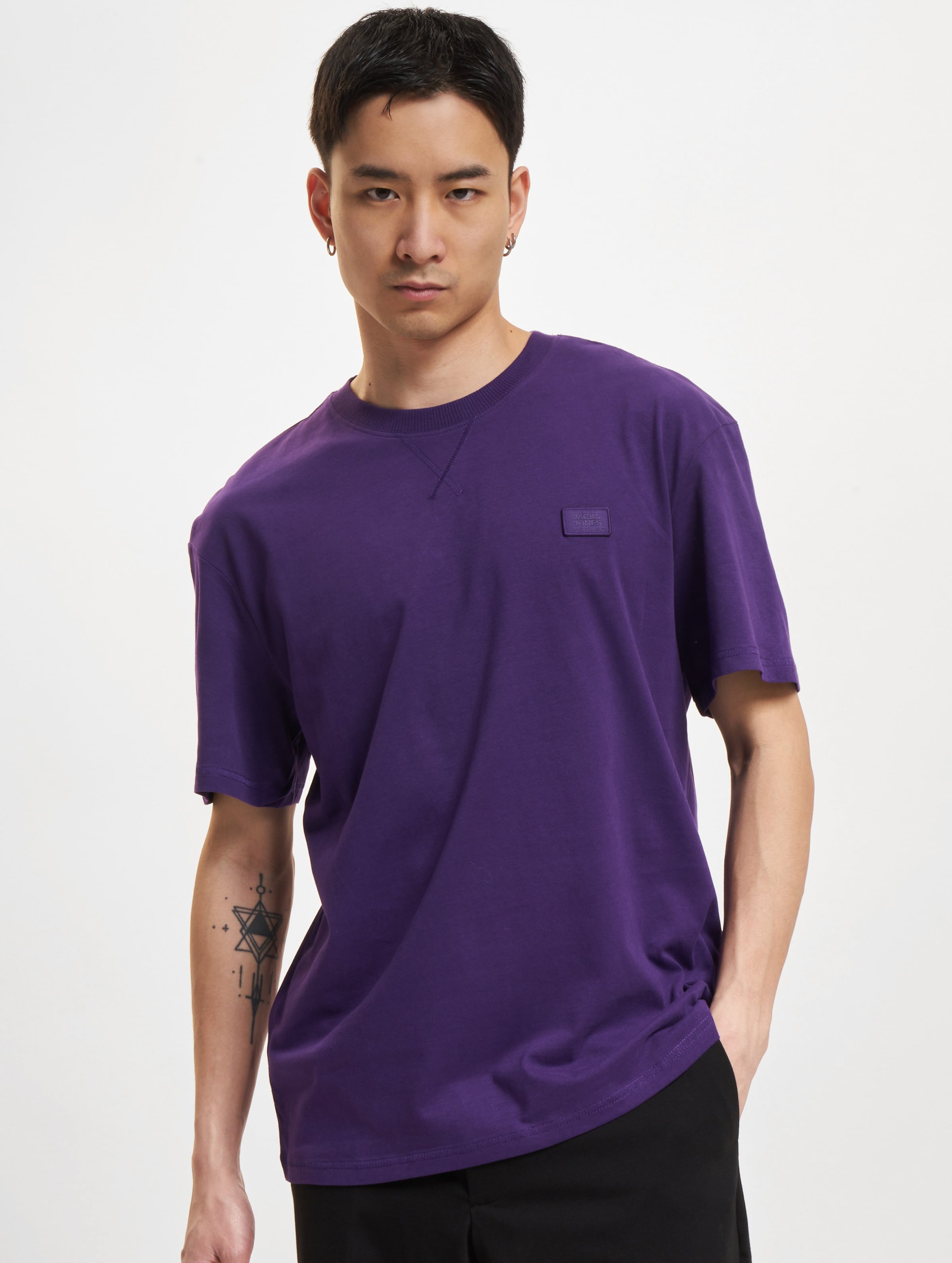 Jack & Jones Classic TwillCrew Neck23 T-Shirts Mannen op kleur violet, Maat S
