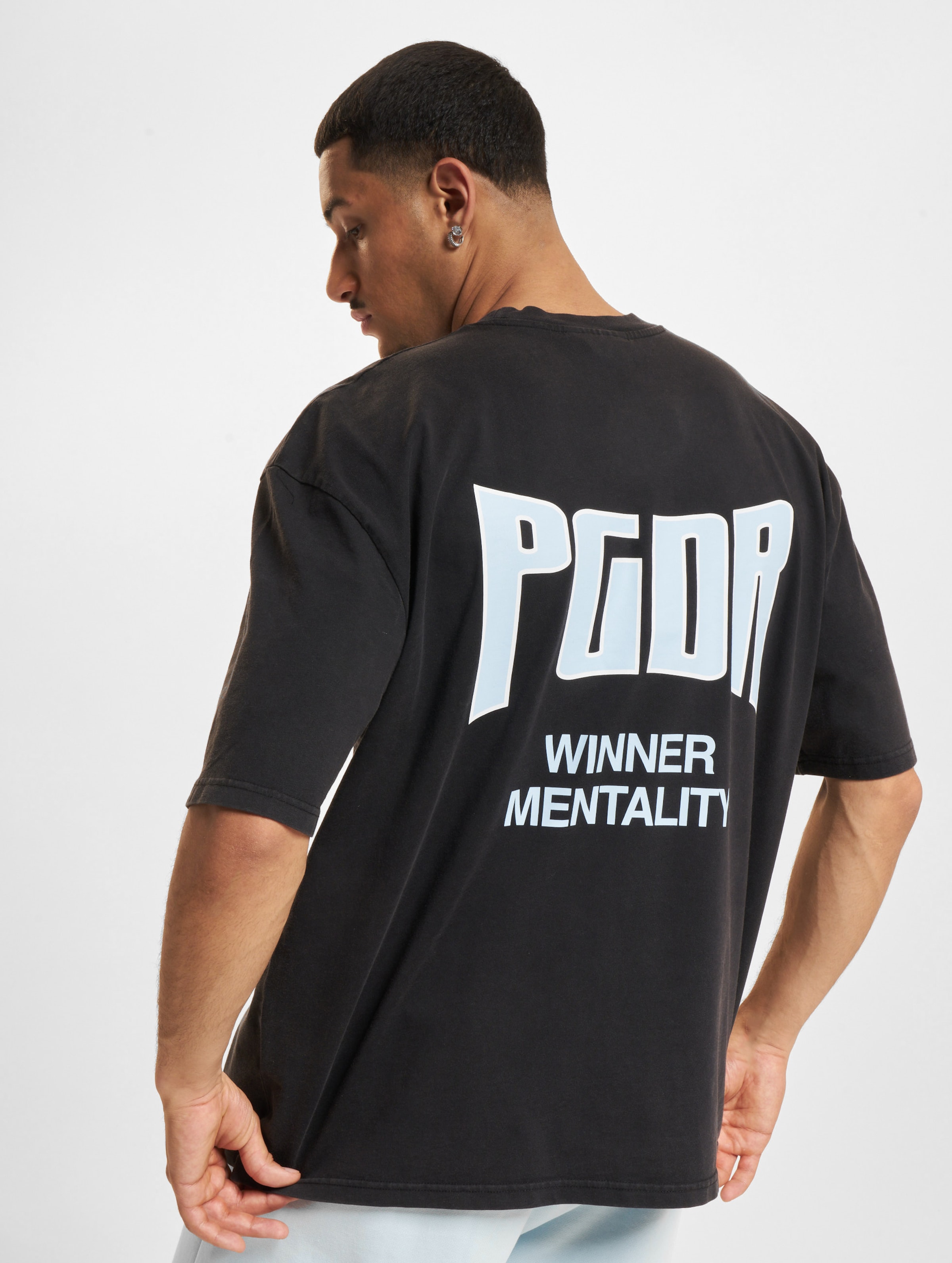 PEGADOR Allen Oversized T-Shirts Männer,Unisex op kleur zwart, Maat S