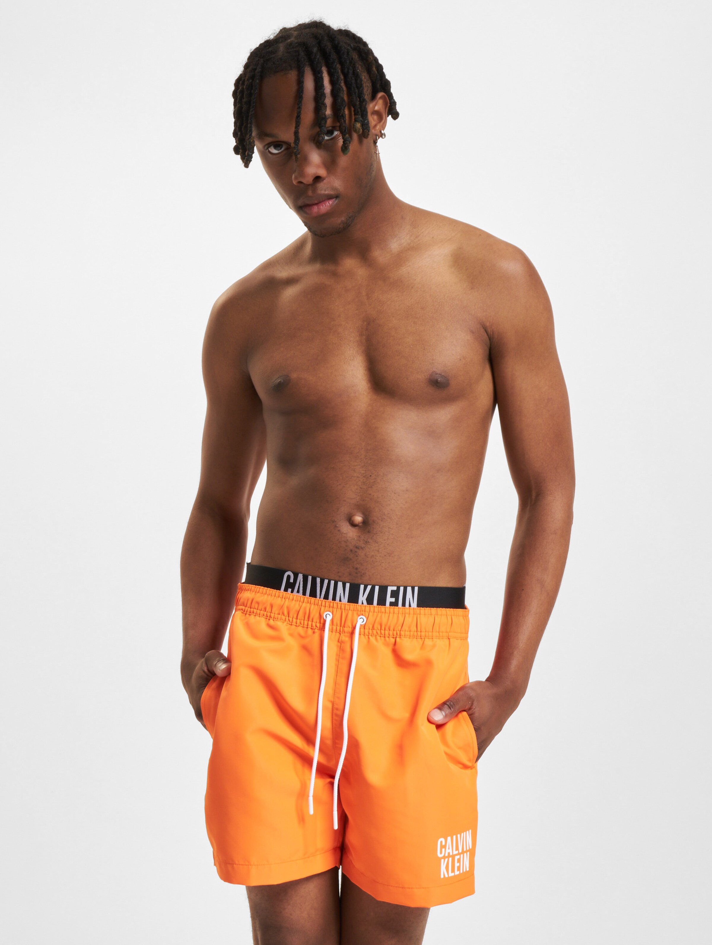 Calvin Klein Underwear Medium Double Badeshorts op kleur oranje, Maat S