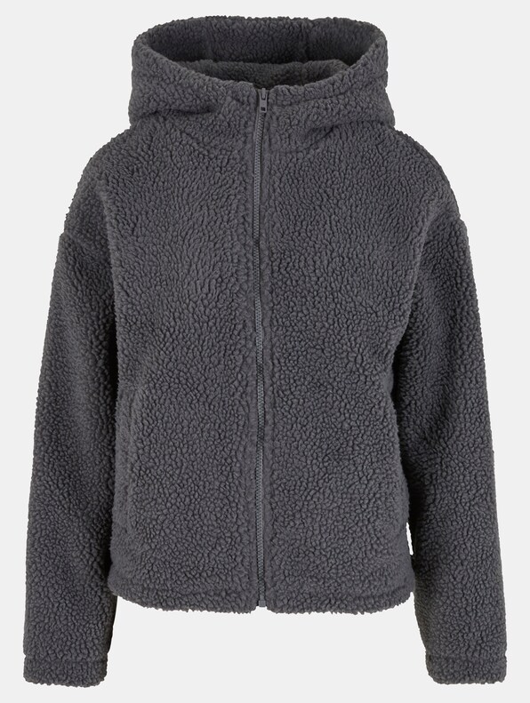 Ladies Short Hooded Sherpa-5